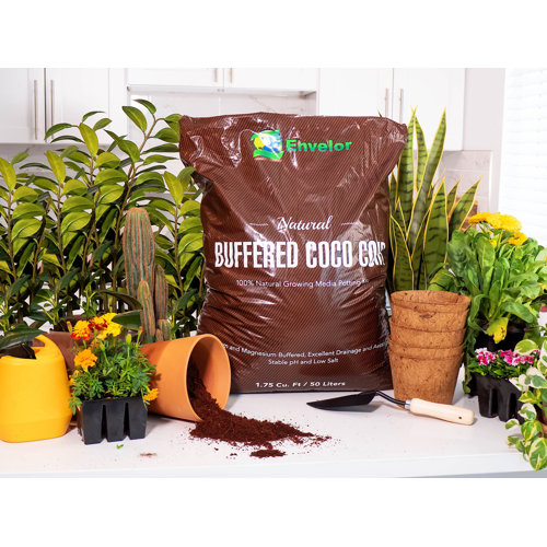 Envelor Fluffed Coco Potting Soil & Reviews Wayfair